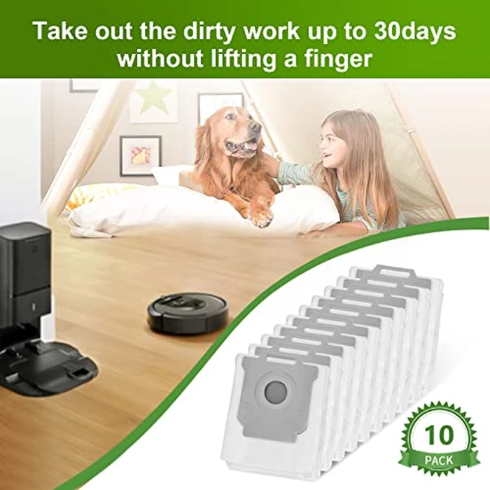 KGC 10 Pack Vacuum Bags Compatible with iRobot Roomba Vacuum Bags i & s & j Series, Replacement for iRobot Roomba i1+ i3+(3550) i4+ i6+ j6+ i7+ i7Plus j7+(7550) i8+ s9+ Vacuum Bags by KGC - Image 6