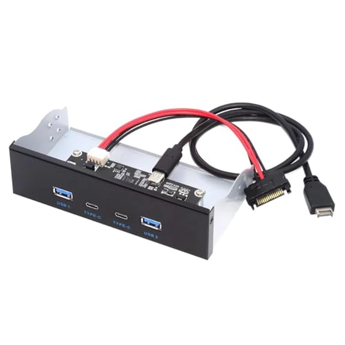 ChenYang 4 Ports USB 3.1 Type E Front Panel Header to 2 USB 3.0 ＆ 2 USB C Hub Port Multiplier Adapter with SATA Power Cable for 5.25 Inch Optical Drive Bay Panel by chenyang - Used - Like New condition - US$18.35