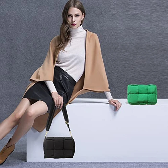 NAARIIAN Shoulder bags for women, Light-weight small puffer purses waterproof, hand-woven puffy bag crossbody handbag(black M) by NAARIIAN - Image 3