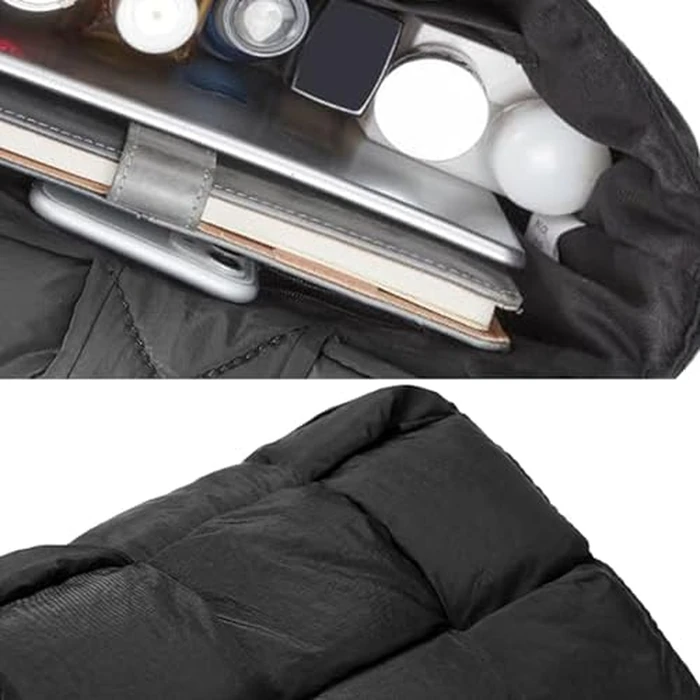 NAARIIAN Shoulder bags for women, Light-weight small puffer purses waterproof, hand-woven puffy bag crossbody handbag(black M) by NAARIIAN - Image 6