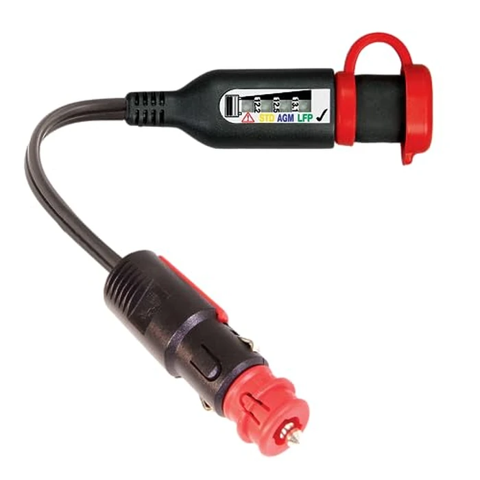 Optimate Monitor O-126v2, Battery Status/Charge System Monitor for 12V Lead-Acid & 12.8V LFP Lithium, with Adaptable Plug by Tecmate - Image 1