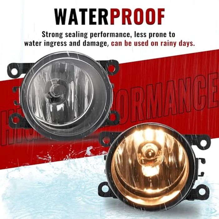 HECASA 2pc Fog Light Compatible with 2005-2024 Ford Focus C-Max Explorer Fiesta Freestyle Fusion Mustang Ranger Taurus X Connect Utility Lincoln Navigator Replacement for FO2592217 Fog Lamp Clear Lens by HECASA - Image 4