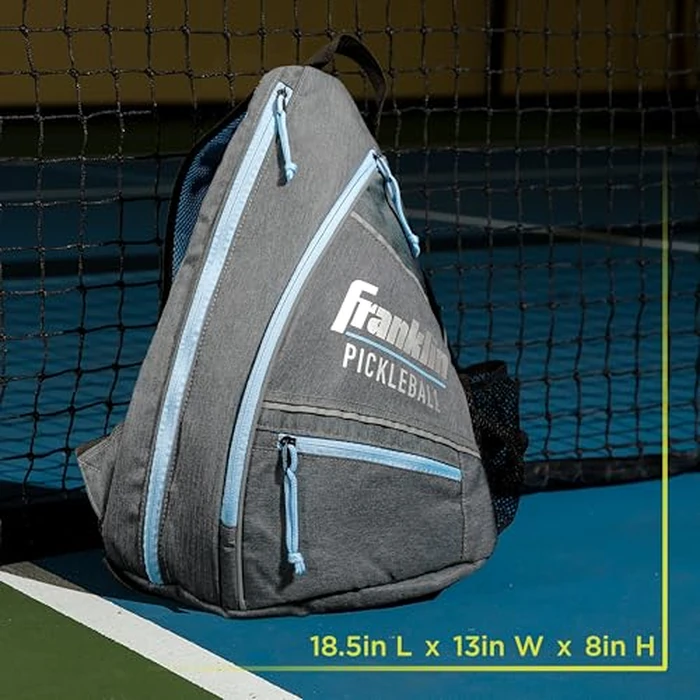 Franklin Sports Pickleball Sling Bag Official Pickleball Bag of The U.S. Open Pickleball Championships Adjustable Gray/Blue by Franklin Sports - Image 2