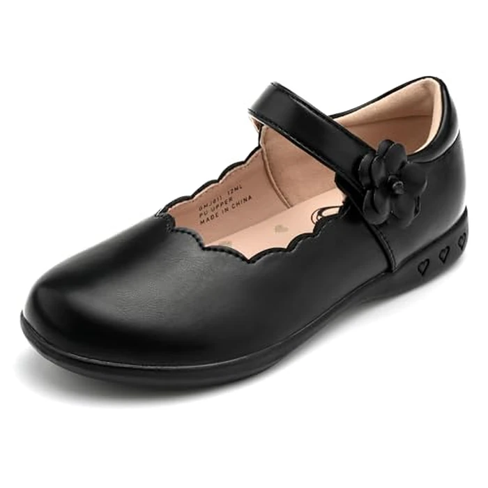 Stelle Girls Mary Jane Shoes Black School Uniform Flats Dress Shoes Oxford Church Music Recitals(Little/Big Kids)(Black,12ML) by Stelle - Used - Very Good condition
