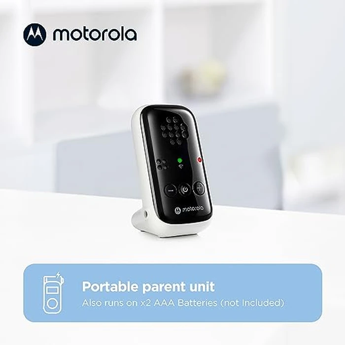 Motorola PIP10 Audio Baby Monitor - 1000ft Range, Secure & Private Connection, High-Sensitivity Mic, Volume Control, Alert Detection Light, Portable Parent Unit (Outlet or AAA Battery - NOT Included) by Motorola Nursery - Image 4