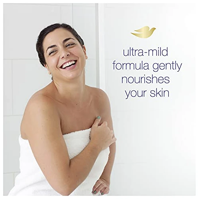 Dove Beauty Bar More Moisturizing Than Bar Soap for Softer Skin, Fragrance-Free, Hypoallergenic, Sensitive Skin with Gentle Cleanser 3.75 oz 14 Bars by Dove - Image 3