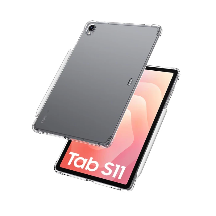 Clear Case for Samsung Galaxy Tab S11 WiFi Android Tablet 11 Inch, FJIASTB Flexible TPU Cover Compatible with S Pen, Airbag Shockproof, Lightweight (Transparent) by FJIASTB - Used - Like New condition