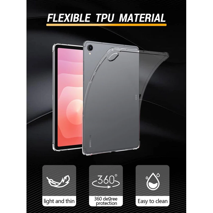 Clear Case for Samsung Galaxy Tab S11 WiFi Android Tablet 11 Inch, FJIASTB Flexible TPU Cover Compatible with S Pen, Airbag Shockproof, Lightweight (Transparent) by FJIASTB - Image 2