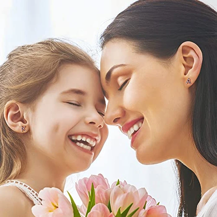 Memorjew Initial Earrings for Women - 925 Sterling Silver Post 14K Gold Plated Letter S Initial stud Earring Cubic Zirconia Earrings for Women Jewelry Gifts by Memorjew - Image 2