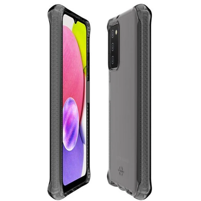 ITSKINS Spectrum Clear Series Phone Case for Samsung Galaxy A03s - Smoke by ITSKINS - Image 3