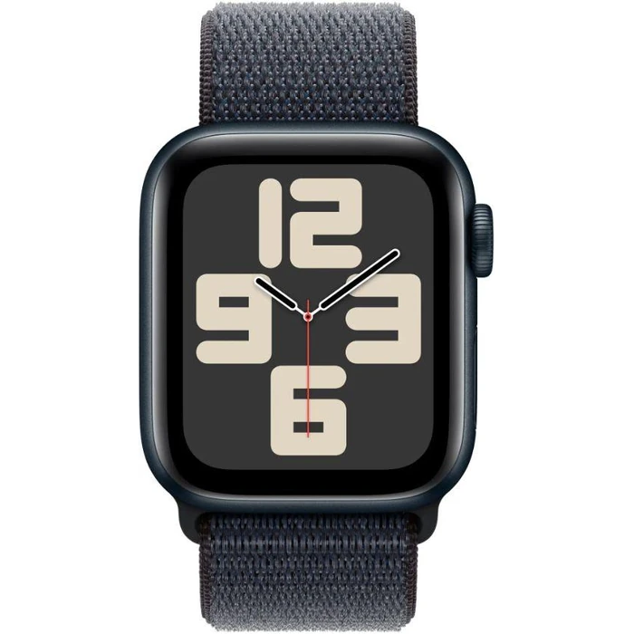 Apple Watch SE 2nd Gen (2022) (Cellular + GPS) - 32GB - 40mm - Midnight Aluminum Case with Ink Textile Sport Loop Band - One Size by Apple - Refurbished - Acceptable condition