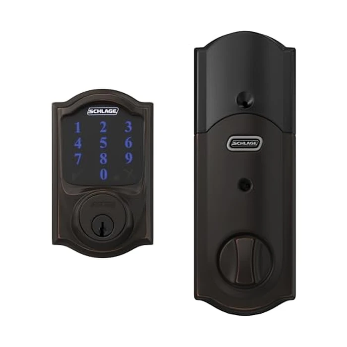 Schlage Connect Smart Deadbolt Lock with Touchscreen Keypad, Keyless Front Door Entry, Z-Wave Plus Compatible, Aged Bronze, BE469ZP CAM 716 by SCHLAGE - Image 6