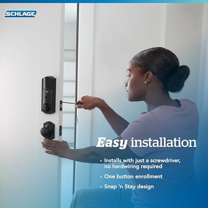 Schlage Connect Smart Deadbolt Lock with Touchscreen Keypad, Keyless Front Door Entry, Z-Wave Plus Compatible, Aged Bronze, BE469ZP CAM 716 by SCHLAGE - Image 7