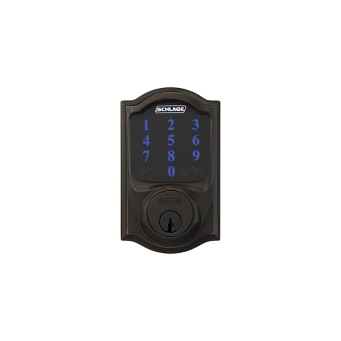 Schlage Connect Smart Deadbolt Lock with Touchscreen Keypad, Keyless Front Door Entry, Z-Wave Plus Compatible, Aged Bronze, BE469ZP CAM 716 by SCHLAGE - Image 8