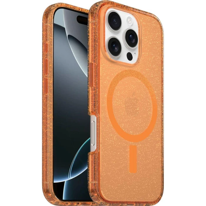 OtterBox Symmetry Series Clear Phone Case with MagSafe for iPhone 16 Pro Max - Encore (Orange) - Brand New by OtterBox - Refurbished - Brand New condition - US$37.25