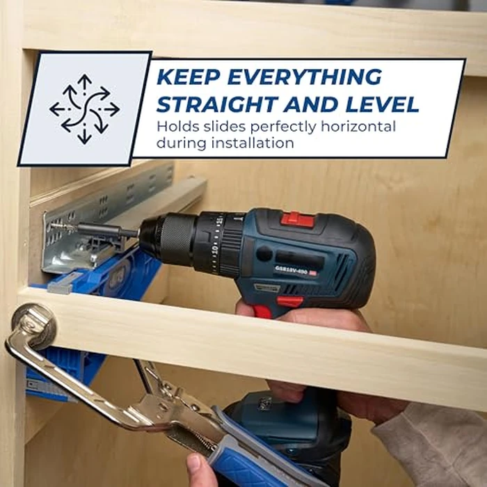 Kreg KHI-Slide Drawer Slide Jig - Drawer Slide Jig Kit - Drawer Slide Tool - for Cabinets, Drawers, Desks & More - Easily Install Drawer Slides - Set of 2 by Kreg - Image 5