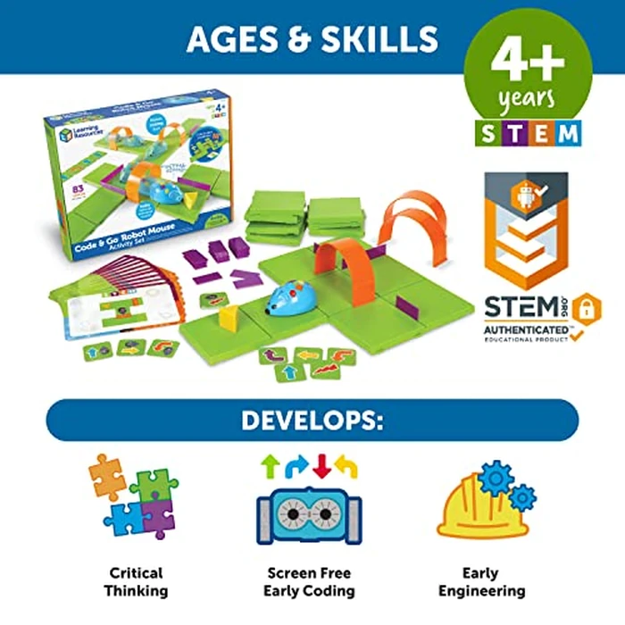 Learning Resources Code & Go Robot Mouse Activity Set - Robotics Kit For Kids, Pet Coding, STEM Games, Screen Free Activities, Engineering Science Kit, Toddler Interactive Games, Gifts For Boys by Learning Resources - Image 7
