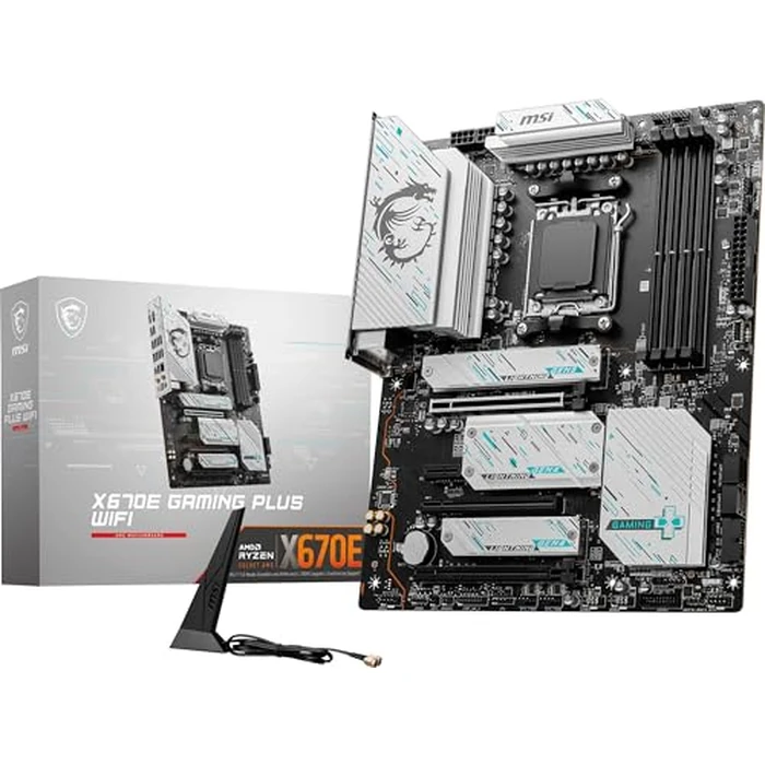 MSI X670E GAMING PLUS WIFI Gaming Motherboard (AMD Ryzen 9000/8000/7000 Series Processors, AM5, DDR5, PCIe 5.0, SATA 6Gb/s, M.2 slots, USB 3.2 Gen 2, Wi-Fi 6E, Bluetooth 5.3, 2.5Gbps LAN, HDMI/DP,ATX) by msi - Used - Like New condition