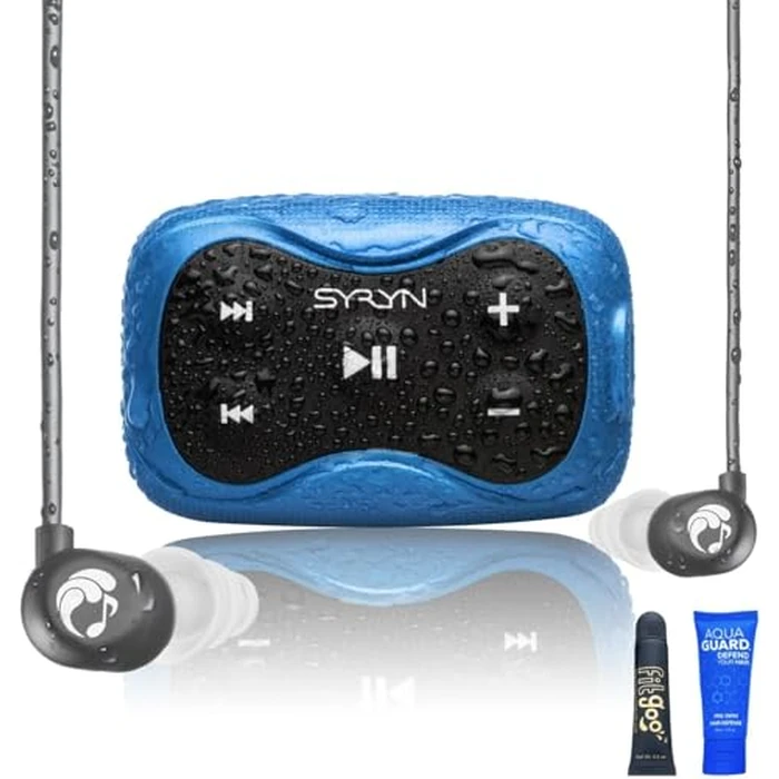 100% Waterproof SYRYN Swimbuds Flip Bundle for Swimming with Music | Enjoy Up to 2,000 Songs or 138 Hours of Audio | Drag and Drop MP3, AAC, M4a, FLAC Using PC or Mac | No Apple Music, No Spotify by Swimbuds - Image 1