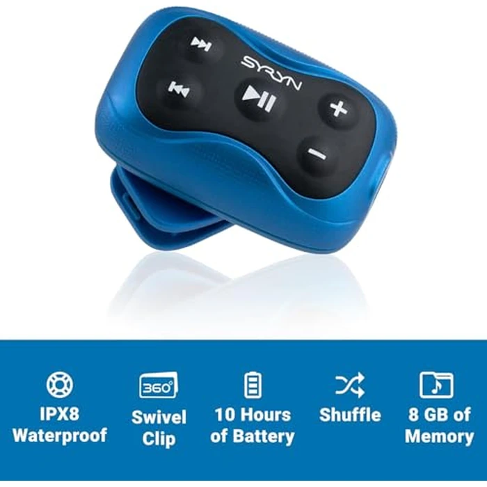 100% Waterproof SYRYN Swimbuds Flip Bundle for Swimming with Music | Enjoy Up to 2,000 Songs or 138 Hours of Audio | Drag and Drop MP3, AAC, M4a, FLAC Using PC or Mac | No Apple Music, No Spotify by Swimbuds - Image 2