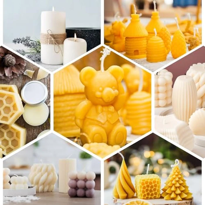 White Organic Natural Beeswax Granules 10lb - Bulk for craft lovers to DIY beeswax making handmade candles, lipsticks, soaps and creations by fclayvts - Image 6