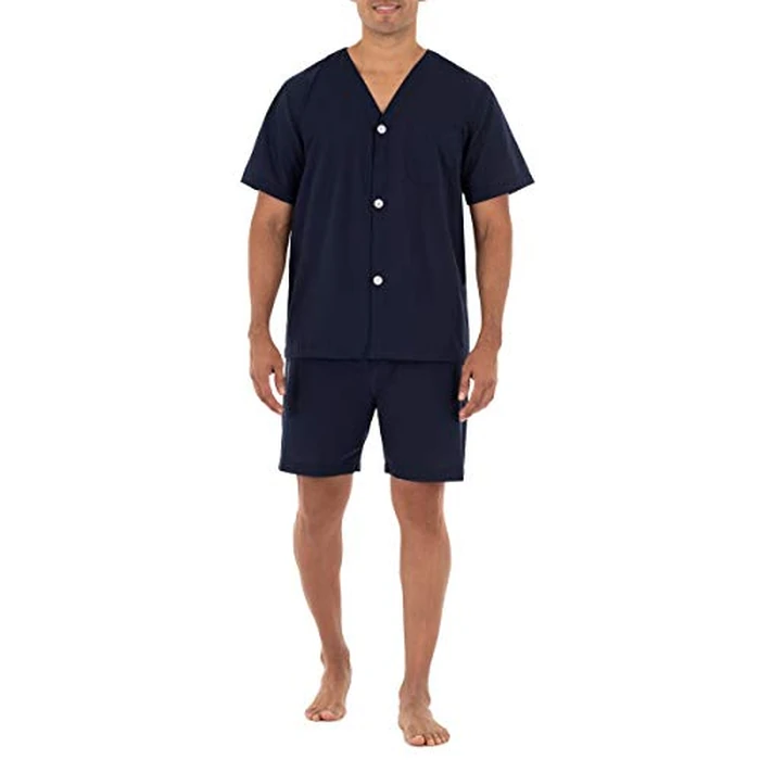 Fruit of the Loom Men's Broadcloth Short Sleeve Pajama Set, Midnight Blue, 3X by Fruit of the Loom - Used - Very Good condition - US$22.57