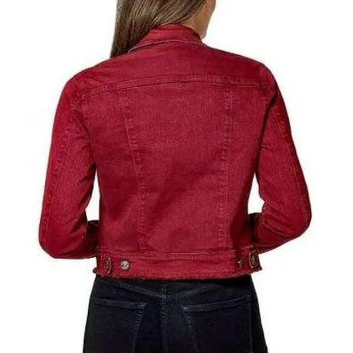 Nine West Jeans Sarah Denim Jacket S - Cabernet by Nine West - Image 3