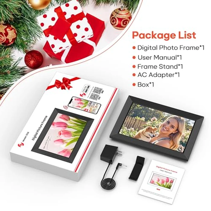 Frameo 10.1 Inch WiFi Digital Picture Frame with 32GB Memory, 1280 x 800 IPS Touch Screen Smart Electronic Photo Frame, Wall Mountable, Auto-Rotate, Share Photos/Videos Via Frameo App from Anywhere by BIGASUO - Image 8