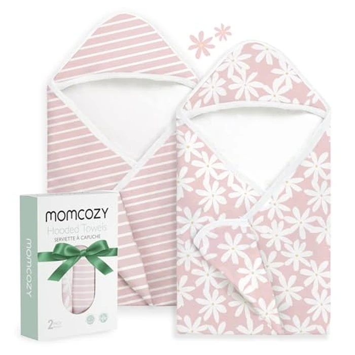 Momcozy Baby Towel with Hooded - Ultra Soft & Absorbent Large Bath Towel Set for Comfort & Gentle on Baby's Skin - Shower Gift & Bath Essential & Baby Registry Search for Newborn,Infant,Toddler,Kids by Momcozy - Image 1