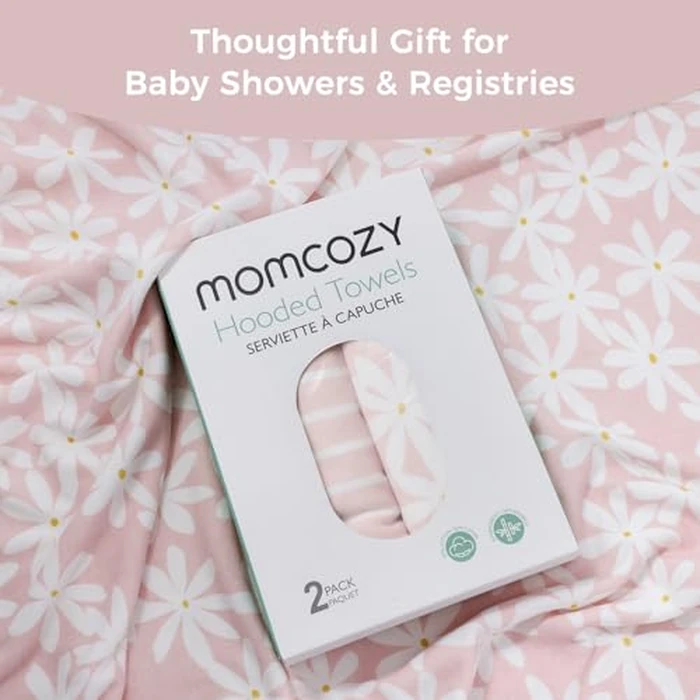 Momcozy Baby Towel with Hooded - Ultra Soft & Absorbent Large Bath Towel Set for Comfort & Gentle on Baby's Skin - Shower Gift & Bath Essential & Baby Registry Search for Newborn,Infant,Toddler,Kids by Momcozy - Image 4
