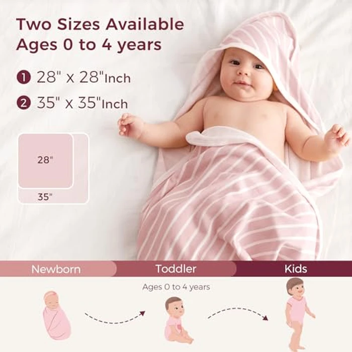 Momcozy Baby Towel with Hooded - Ultra Soft & Absorbent Large Bath Towel Set for Comfort & Gentle on Baby's Skin - Shower Gift & Bath Essential & Baby Registry Search for Newborn,Infant,Toddler,Kids by Momcozy - Image 6