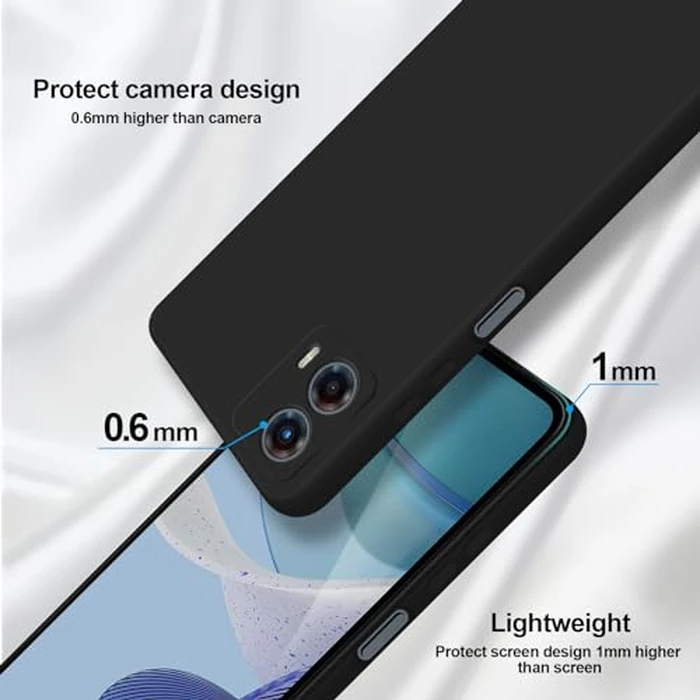 GiiYoon Case Compatible with Motorola Moto G 5G 2023, Silky-Soft Touch Full-Body Protective Phone Silicone Case, Shockproof Cover with Microfiber Lining, Black by GiiYoon - Image 4