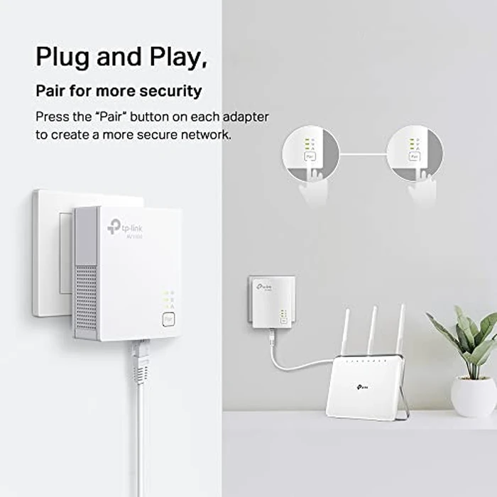 TP-Link Powerline Ethernet Adapter Starter Kit (TL-PA7017 KIT) - AV1000 Gigabit Port, Plug&Play, Ethernet Over Power, Nano Size, Ideal for Smart TV, Online Gaming, Wired Connection Only by TP-Link - Image 2