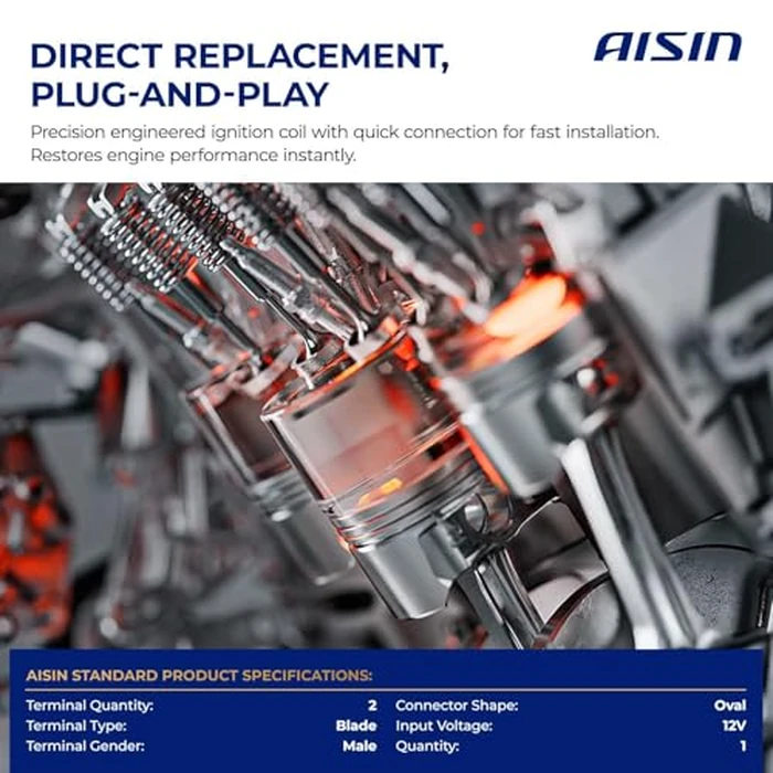 AISIN AFTERMARKET ESCFD-00276 Ignition Coil - Compatible with Ford F-250/F-350/F-450 Super Duty 2020-2022, F-53 Motorhome Chassis 2020-2021, E-350/E-450 Super Duty 2021-2022 - 7.3L by AISIN - Image 4