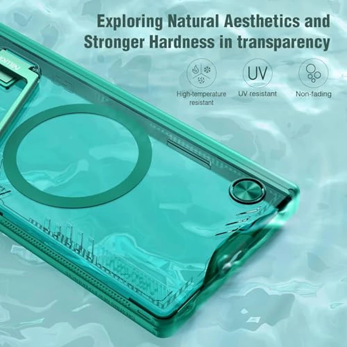 Nillkin for Samsung Galaxy Z Fold 7 Case, Compatible with MagSafe, Built-in [Screen Protector] [Hinge Protection] [Kickstand] Slim Magnetic Anti-Yellow Phone Case for Galaxy Z Fold 7 - Clear Black by Nillkin - Image 8