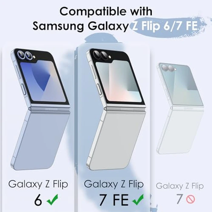 JETech Case ONLY for Galaxy Z Flip7FE 2025 / Z Flip 6 2024 with Ring, Hard PC Slim Shockproof Anti-Scratch Protective Phone Cover (Blue) by JETech - Image 2