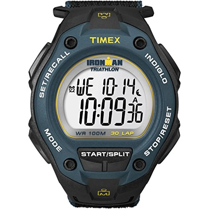 Timex Ironman Classic 30 Oversized Hook & Loop Black Fabric Strap Watch (Model: T5K4139J) by Timex - Image 1