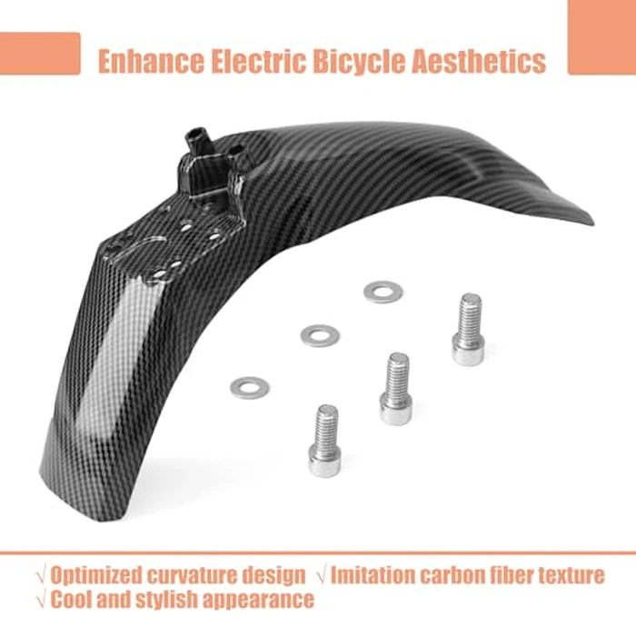 Esttlamer Electric Dirt Bike Front Fender Compatible with Tuttio Soleil 01 E-Bike Mud Guard Replacement for Tutti Soleil01 Mudguard, Imitation Carbon Fiber Texture by Esttlamer - Image 4