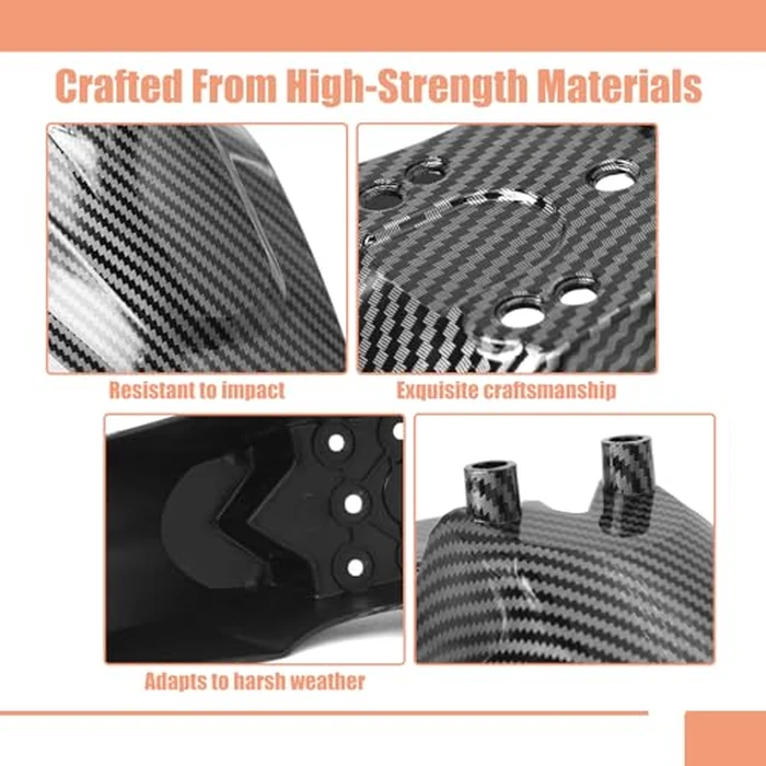 Esttlamer Electric Dirt Bike Front Fender Compatible with Tuttio Soleil 01 E-Bike Mud Guard Replacement for Tutti Soleil01 Mudguard, Imitation Carbon Fiber Texture by Esttlamer - Image 5