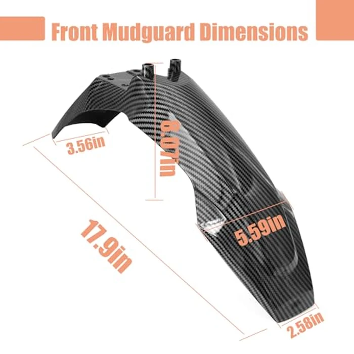 Esttlamer Electric Dirt Bike Front Fender Compatible with Tuttio Soleil 01 E-Bike Mud Guard Replacement for Tutti Soleil01 Mudguard, Imitation Carbon Fiber Texture by Esttlamer - Image 7