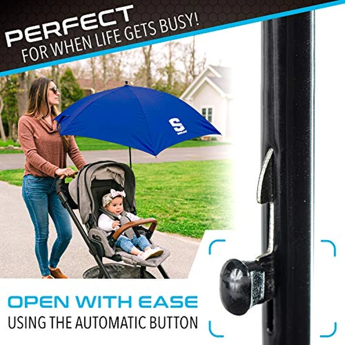 Franklin Sports All Position Umbrella with Universal Clamp SidelineBrella-TekSun Protection UPF 50+ by Franklin Sports - Image 7