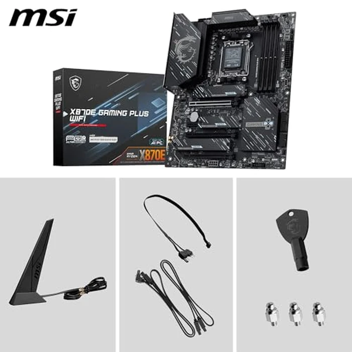 MSI X870E Gaming Plus WiFi Motherboard, ATX - Supports AMD Ryzen 9000/8000 / 7000 Processors, AM5-60A SPS VRM, DDR5 Memory Boost 8200+ MT/s (OC), PCIe 5.0 x16 & 4.0 x4, M.2 Gen5, Wi-Fi 7, 5G LAN by MSI - Image 7
