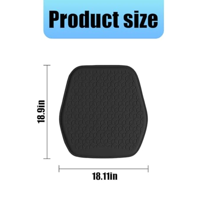 Zpana Gel Car Seat Cushion, Non-Slip & Comfortable Automotive Chair Protector Pad for Driving, Breathable Vehicle Interior Mat Cover Accessories, Universal for SUV Sedan Truck (Black) by Zpana - Image 2