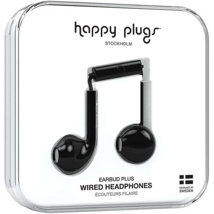 Happy Plugs Earbud Plus In-Ear Headphones - Black by Happy Plugs - Refurbished - Excellent condition