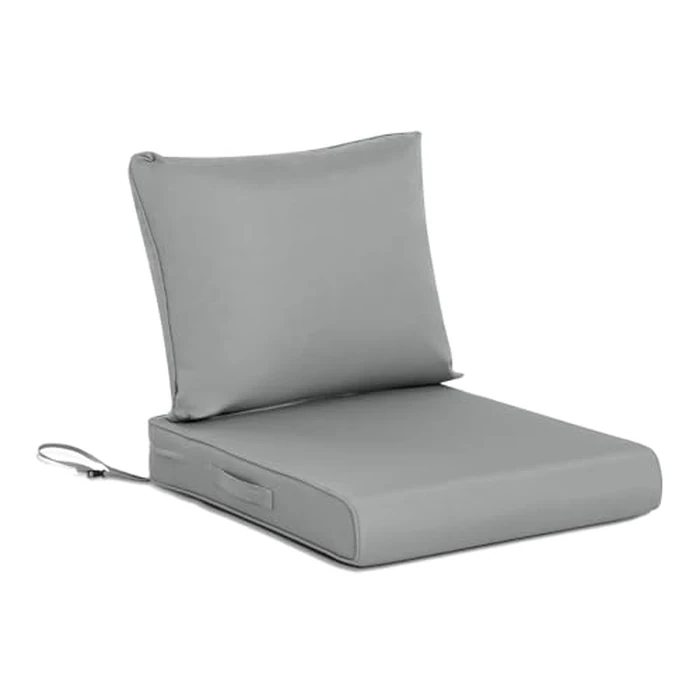 BPS 25 x 25 Inch Outdoor Chair Cushion Set, Fade-Resistant and Water-Resistant Solution-Dyed Polyester Fabric Patio Deep Seat Cushion with Removable Cover and Straps for Outdoor/Indoor Use by BPS - Used - Very Good condition