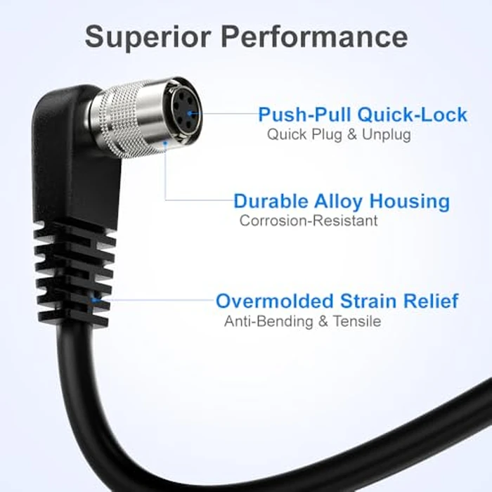 Alvin's Cables HR10A-7P-6S Hirose 6 Pin Female to Open End Power I/O Cable for Sony CCD, Basler, Keyence, Cognex, Baumer, Hikvision Industrial Camera, High Flex Shielded A-Type 9.84ft/3m by Alvin's Cables - Image 3