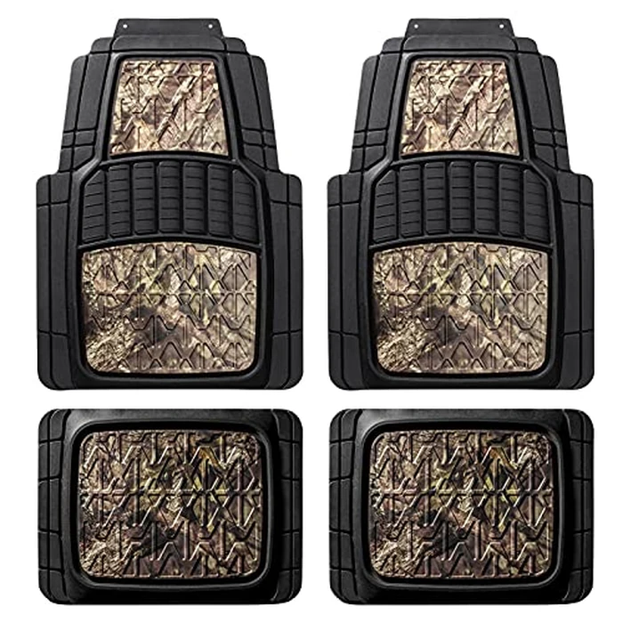 Mossy Oak Camo Trimmable Floor Mats - All Weather Protection - Trim to Fit for Car, SUV, Van, Trucks - Official Licensed Product (4 Pcs) by Mossy Oak - Used - Very Good condition