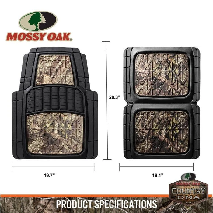 Mossy Oak Camo Trimmable Floor Mats - All Weather Protection - Trim to Fit for Car, SUV, Van, Trucks - Official Licensed Product (4 Pcs) by Mossy Oak - Image 7