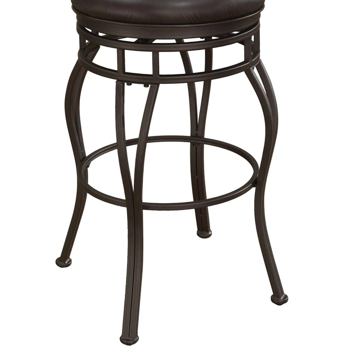 American Woodcrafters Metal Frame Backless Bar Stool (B1-102-34L) - Brown by American Woodcrafters - Image 2