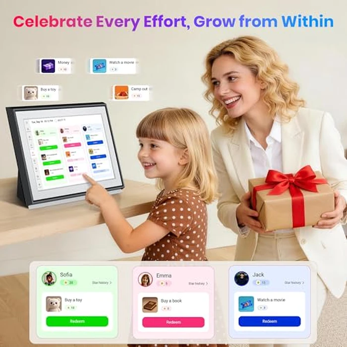 BIGASUO 10.1" Digital Calendar, Smart Touchscreen Interactive Display, Electronic Organizer for Monthly, Weekly & Daily Agenda, Chore Chart, Meal Planner, To Do List, Family Schedules, Picture Frame by BIGASUO - Image 4